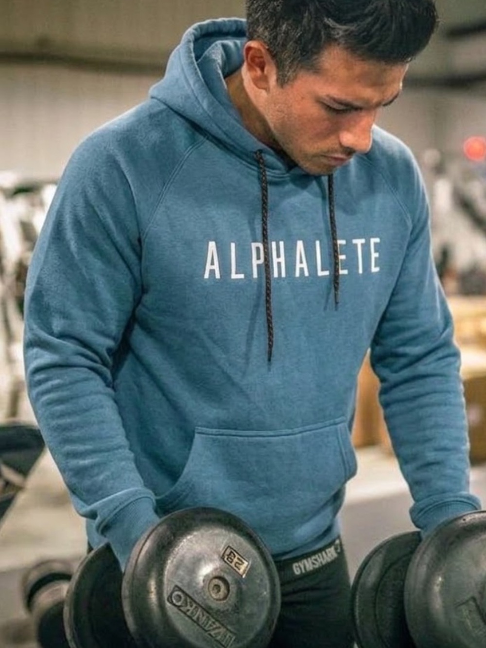 Alphalete Men's Pullover Hoodie in Teal